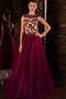 Normale Taille A Linie Sweep Zug Ballkleid mit Applikation mit Perlen