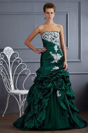 Sweep Zug Taft Natürliche Taile Sittsames Quinceanera Kleid mit Applike