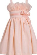 Plissiertes Ärmelloses Chiffon A-Line Blumenmädchenkleid mit Schmetterlingsknoten