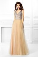 Ärmelloses Normale Taille Rückenfreies Satin Bodenlanges Quinceanera Kleid