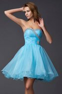 A-Linie Empire Taille Prinzessin Herz-Ausschnitt Mini Abiballkleid