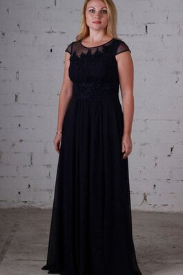 Chiffon Empire Bateau Kurze Ärmeln Empire Taille Ballkleid