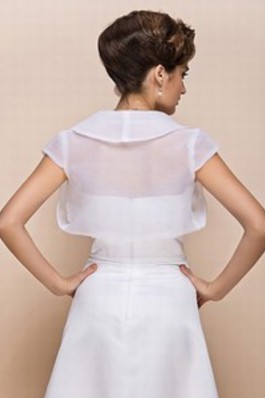 Göttlich Organza Weiß Chic|Modern Einfache Bolero - Foto 2