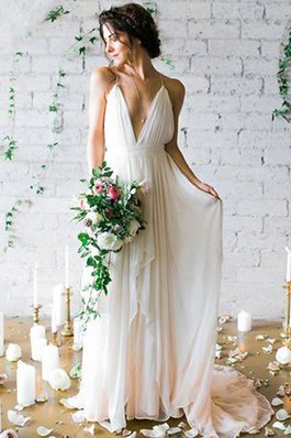 Blendend Ärmelloses Anständiges Romantisches Sexy Brautkleid