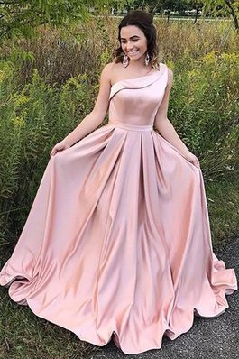 Prinzessin Ärmelloses Sweep Zug Ballkleid aus Satin mit Reißverschluss