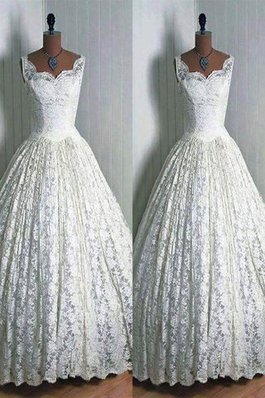 Normale Taille Duchesse-Linie Herz-Ausschnitt Brautkleid ohne Ärmeln mit Bordüre