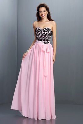 Chiffon Prinzessin Anständiges Bodenlanges Abendkleid mit Bordüre