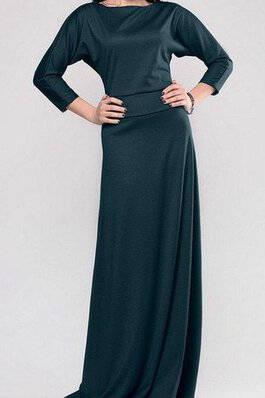 3 /4 Länge Ärmeln Normale Taille Ärmelloses Plissiertes Anständiges Brautmutterkleid