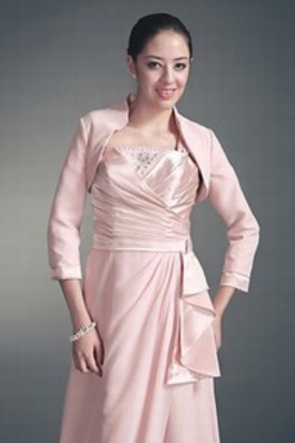 Hell Taft Perlen Pink Elegant|Bescheiden Einfache Bolero - Foto 2