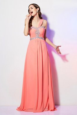 Chiffon Natürliche Taile Prinzessin Ein Schulter Sittsames Abendkleid