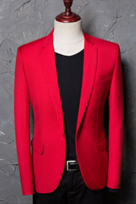 Kostüm Homme Männer Anzug Red Jacke Mode Männer Blazer