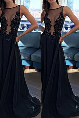Prinzessin A-Line Ärmelloses Chiffon Abendkleid mit Empire Taille