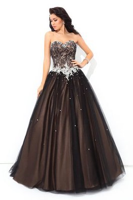 Normale Taille Ärmelloses Duchesse-Linie Sittsames Bodenlanges Quinceanera Kleid