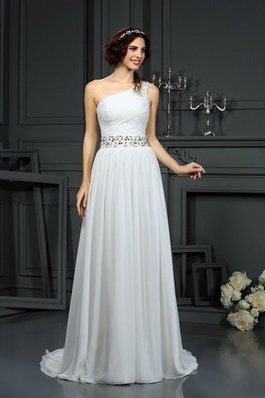 Gericht Schleppe Chiffon Reißverschluss Prinzessin Anständiges Brautkleid