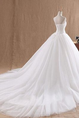 Normale Taille Organza Duchesse-Linie Ärmellos Brautkleid mit Bordüre