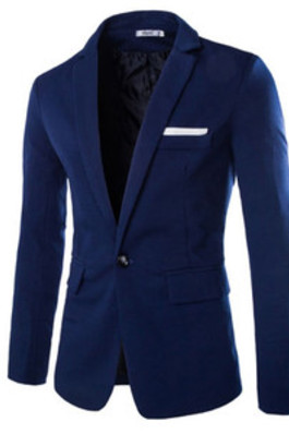 Blau Cord Blazer Slim Fit New Business Männer Anzug