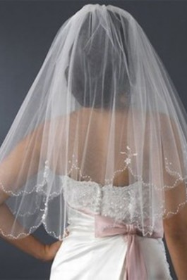 Getrennt Einfache Schöne Kurz Brautschleier - Foto 2