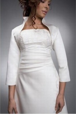 Seher Taft Weiß Chic|Modern Einfache Bolero
