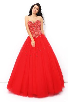 Duchesse-Linie Normale Taille Bodenlanges Sittsames Quinceanera Kleid ohne Ärmeln