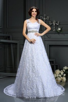 Prinzessin A-Linie Natürliche Taile Anständiges Brautkleid mit Gericht Schleppe