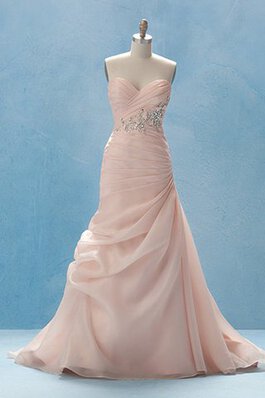 Herz-Ausschnitt A-Linie Elegantes Sittsames Brautkleid mit kreuz