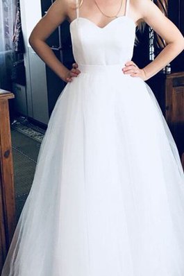 A-Linie Modus Ärmelloses Einfaches Brautkleid mit Reißverschluss