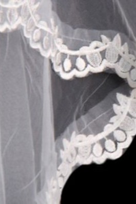 Spitze Saum Kurz Schöne Brautschleier Ausgezeichnet - Foto 2