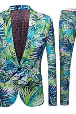 Koreanische Slim Fit Anzüge Urlaub Outwear Hawaii Blazer Hose