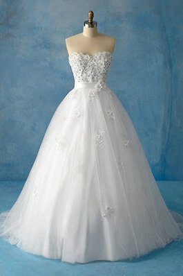 Duchesse-Linie Elegantes Knöchellanges Brautkleid mit Juwel Mieder mit Blume