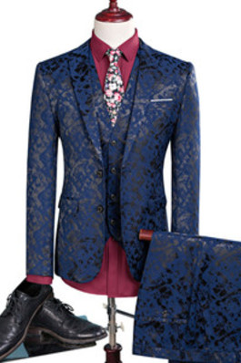 Einreiher Anzüge Jacke Blazer Freizeit Weste + Hosen