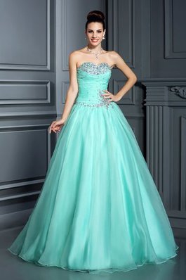 Ärmelloses Empire Taille Duchesse-Linie Anständiges Quinceanera Kleid mit Perlen