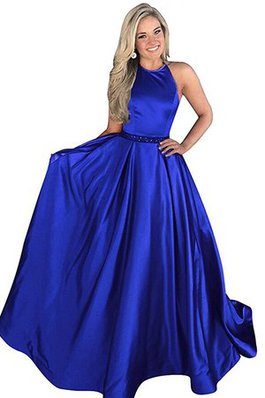 Satin A-Linie Niedlich Normale Taille Ballkleid mit Perlen