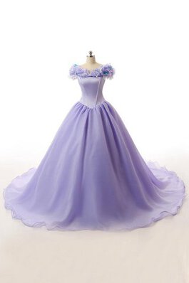 Organza Satin Quinceanera Kleid mit Rüschen mit Rücken Schnürung