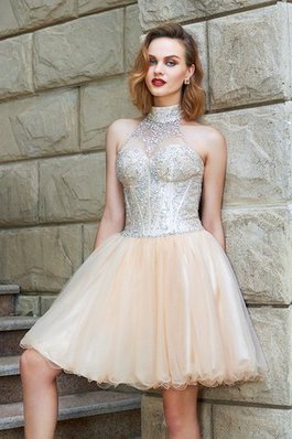 Prinzessin Reißverschluss Natürliche Taile A Linie Mini Ballkleid