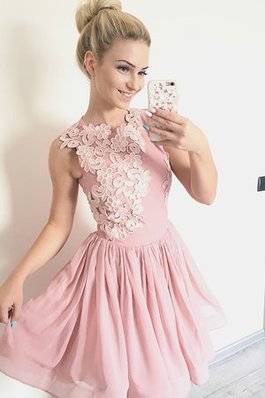 Prinzessin A-Linie Normale Taille Ehrbar Abiballkleid aus Chiffon