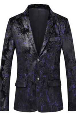 Blazer Herbst Und Winter Männer Kleid Einfarbig Jacquard