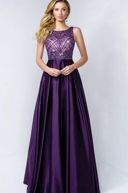 A-Linie Satin Ärmelloses Anständiges Extravagantes Ballkleid