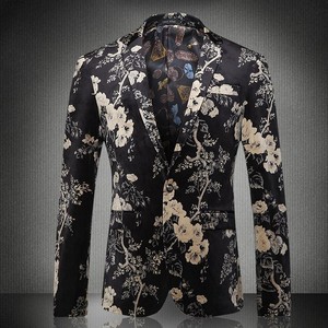 Blazer Print Blazer Masculino Floral Neue Jaqueta Masculina