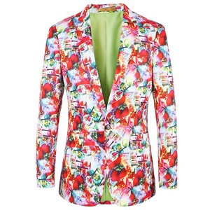 Mantel Frühling Herren Für Männer Fashion Floral Blazer