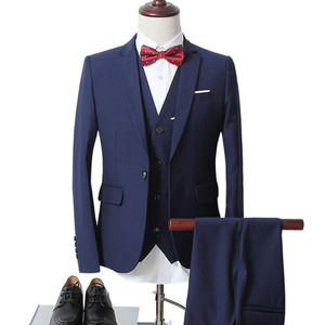Weste Business Casual Anzüge Blazer + Hosen Männer Mantel