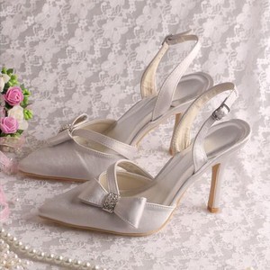 Romantisch Sommer Tatsächliche Absatzhöhe 3.54 Zoll (9cm) High Heels Hochzeitsschuhe