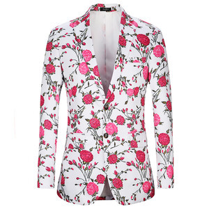 Muster Rose Männlichen Party Männer Blazer Casual