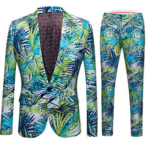 Koreanische Slim Fit Anzüge Urlaub Outwear Hawaii Blazer Hose