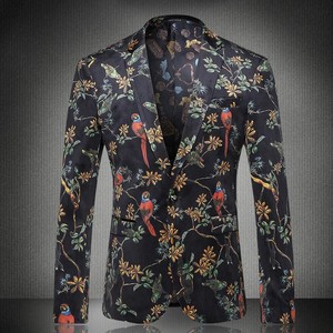 Jaqueta Masculina Mode Floral Blazer Kostüm Homme