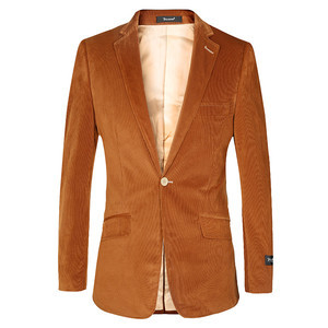 Männer Blazer Gold Jacken Männer Business Anzug Gentleman