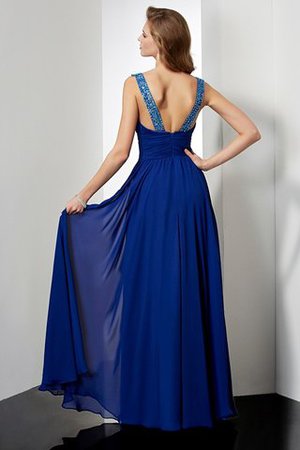 Reißverschluss Normale Taille Ärmelloses Abendkleid mit Perlen mit Empire Tailler