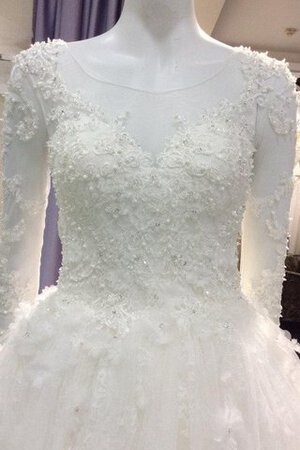 Duchesse-Linie Klassisches Prächtiges Brautkleid mit Applike mit Perlen