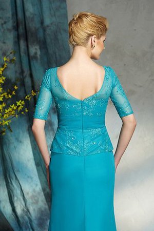 Ärmelloses Chiffon Enges Bodenlanges Brautmutterkleid mit Applikation