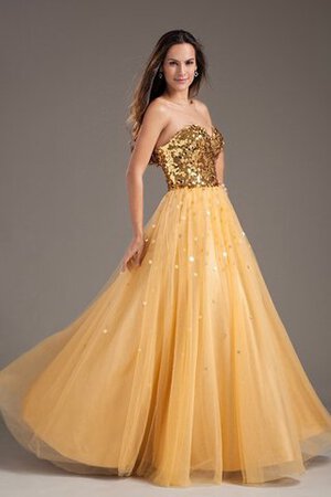 Taft Ärmelloses Herz-Ausschnitt A Linie Quinceanera Kleid mit Pailletten