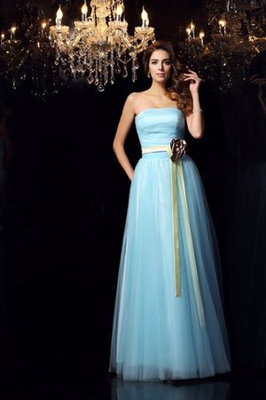 Satin Empire Taille Anständiges Quinceanera Kleid mit Gürtel mit Schleife